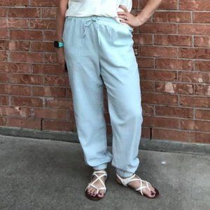 Chambray drawstring lightweight joggers
